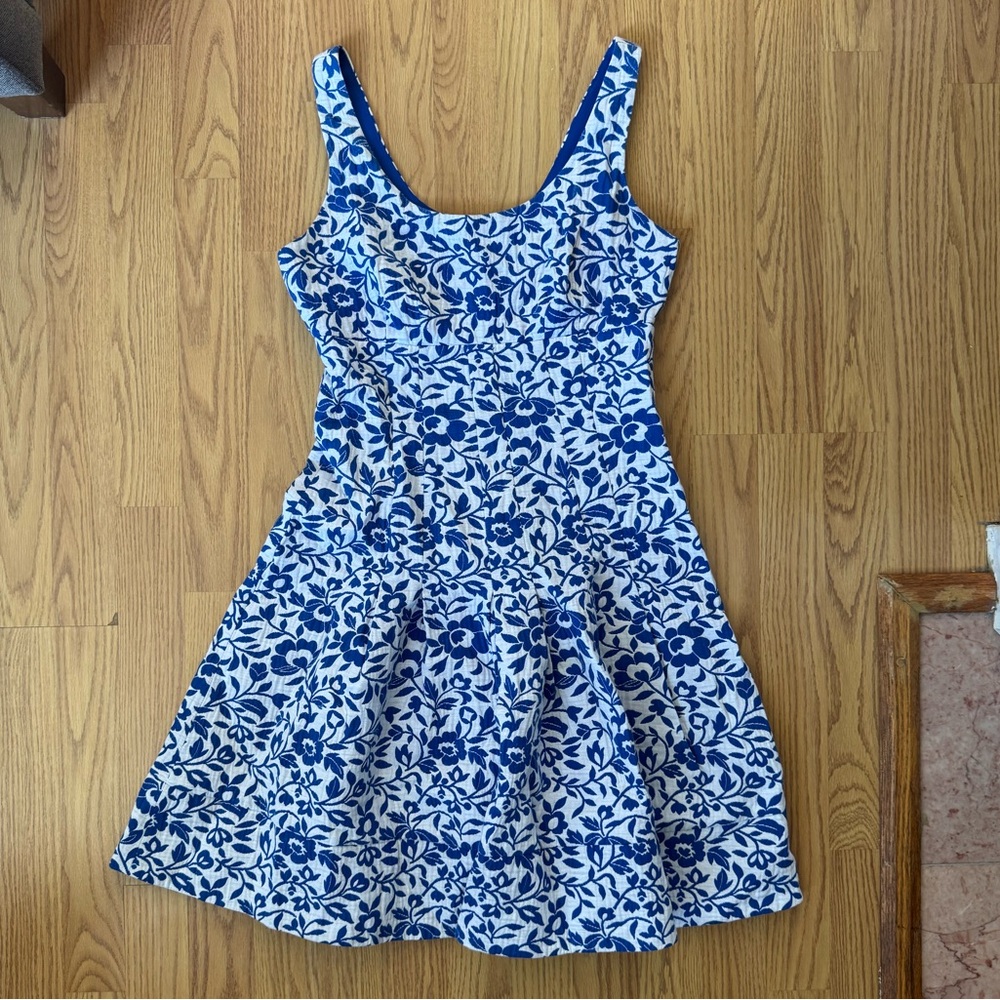 Betsey Johnson Vibrant Blue Floral Mini Dress